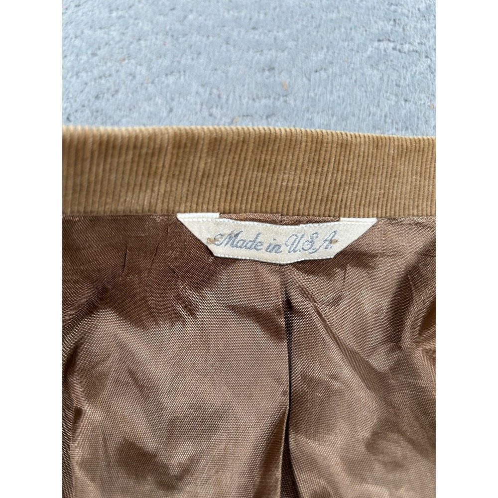 Vintage Levi's Blazer Men's 44 Beige Sport Corduroy Lined Elbow Patch USA Made - Picture 4 of 11